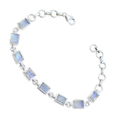Lea White Links Bracelet India with Gemstone Accents